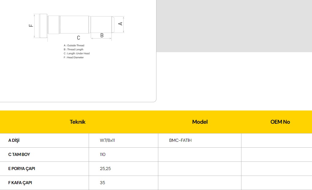 BİJON BMC 25 MM ARKA -R-